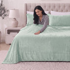 4-Piece Velvet Plush Flannel Sheet Set
