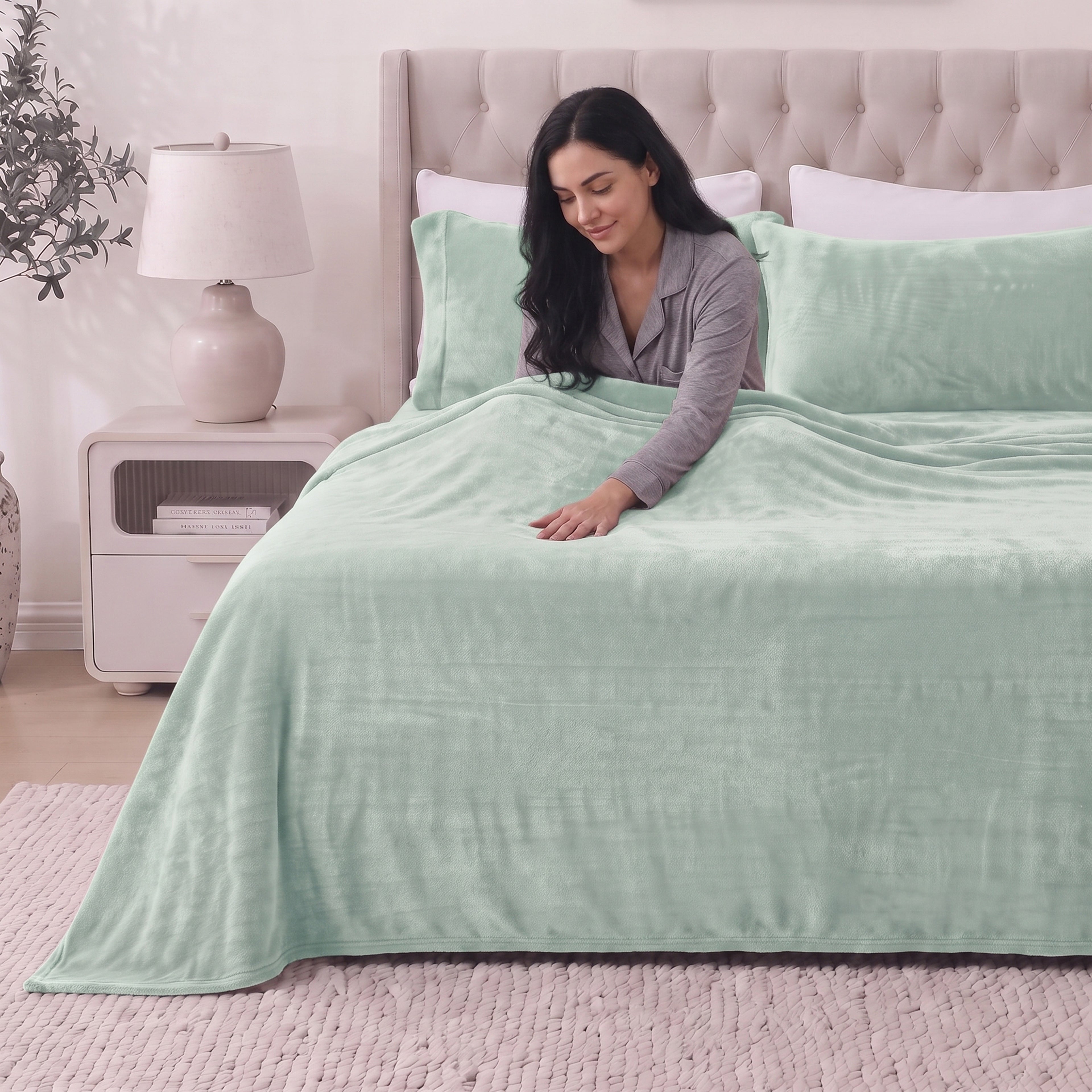 4-Piece Velvet Plush Flannel Sheet Set