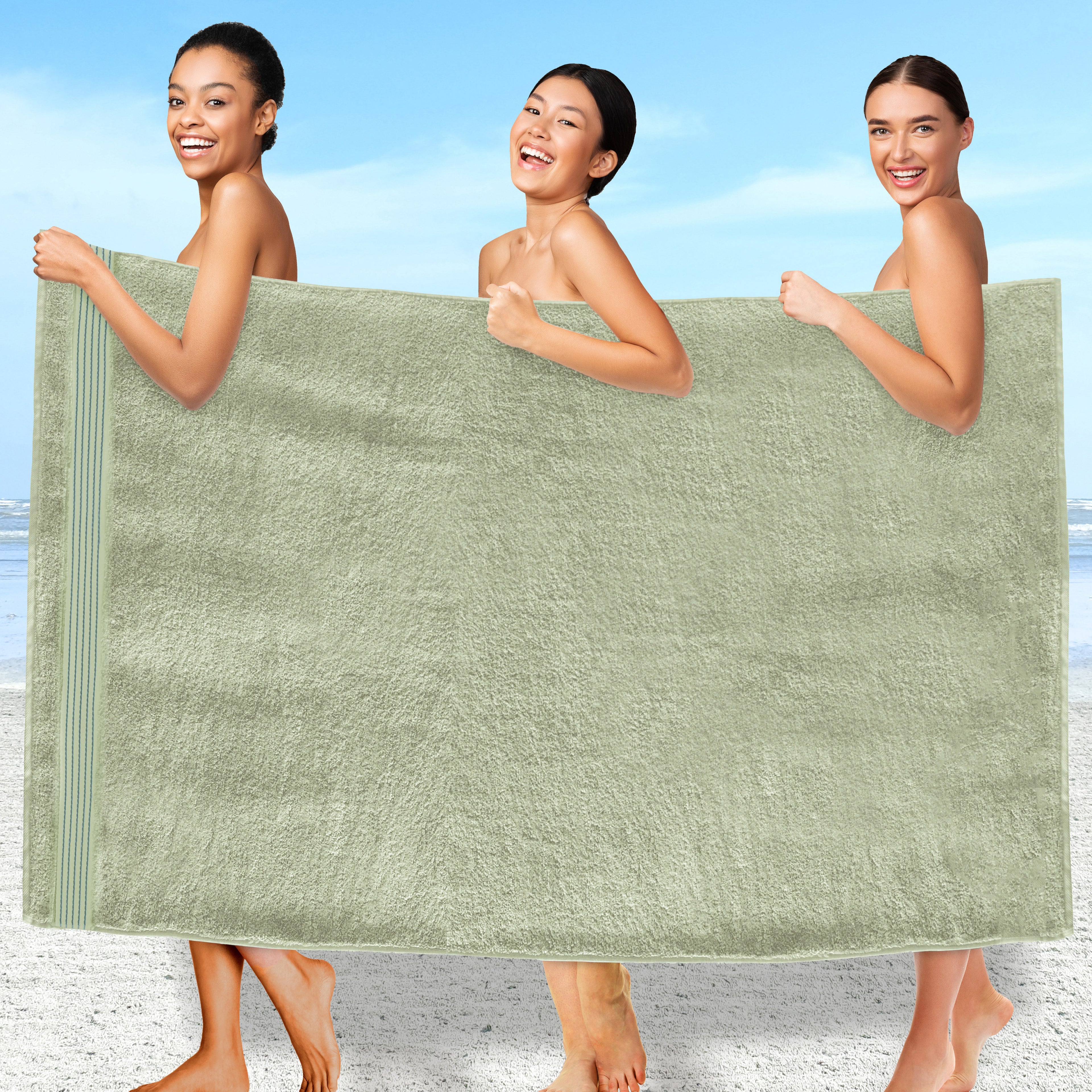 1-Piece Premium Turkish Cotton Oversized Bath Sheet Towel 40 x 80 Inch