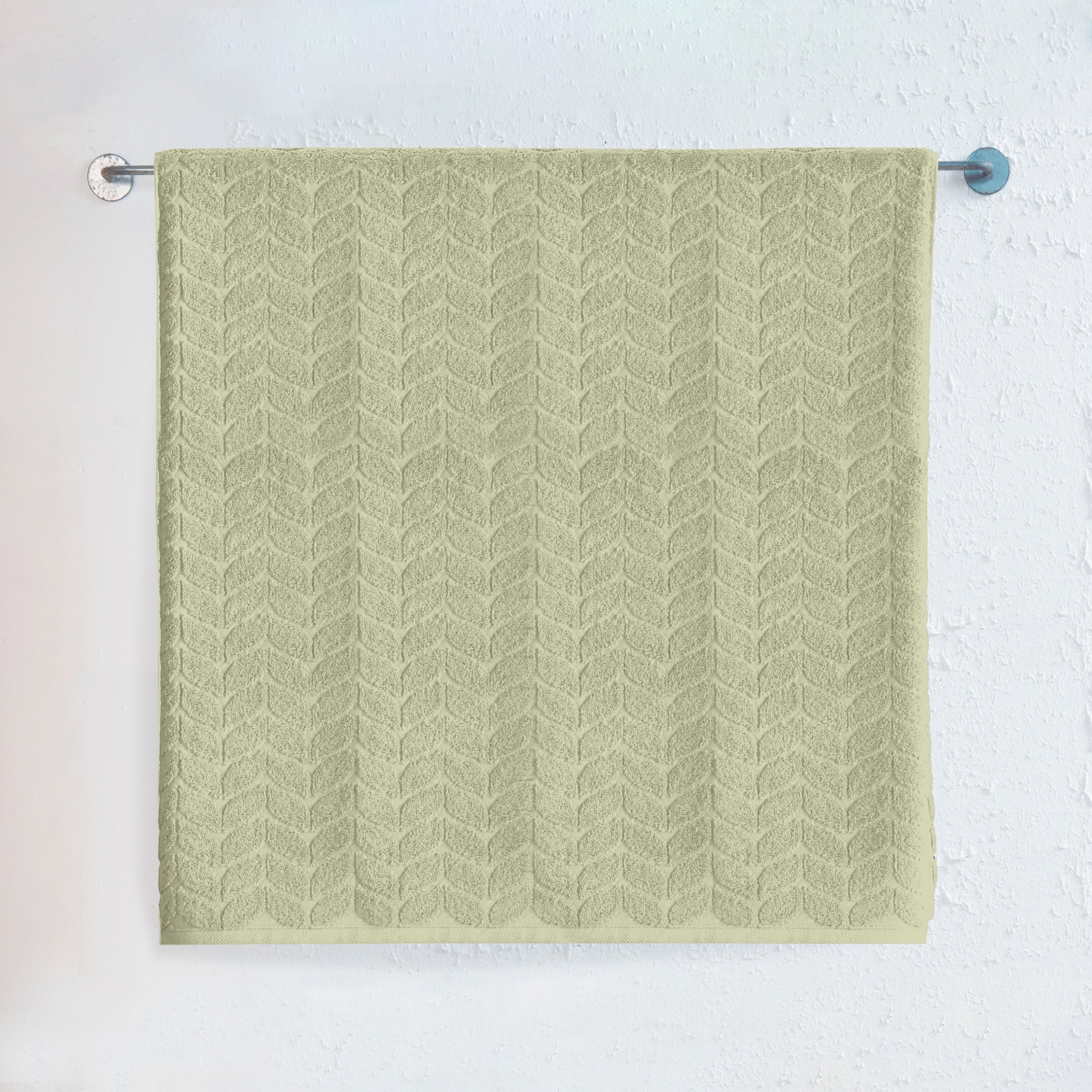 1-Piece Premium Turkish Cotton Braided Jumbo Towel, 35x 70 inch