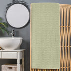 1-Piece Premium Turkish Cotton Braided Oversized Bath Sheet Towel 40 x 80 Inch