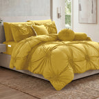 10-Piece Sunflower Comforter Set - Includes 4-Piece Sheet Set with Double Sided Storage Pockets