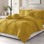 10-Piece Sunflower Comforter Set - Includes 4-Piece Sheet Set with Double Sided Storage Pockets