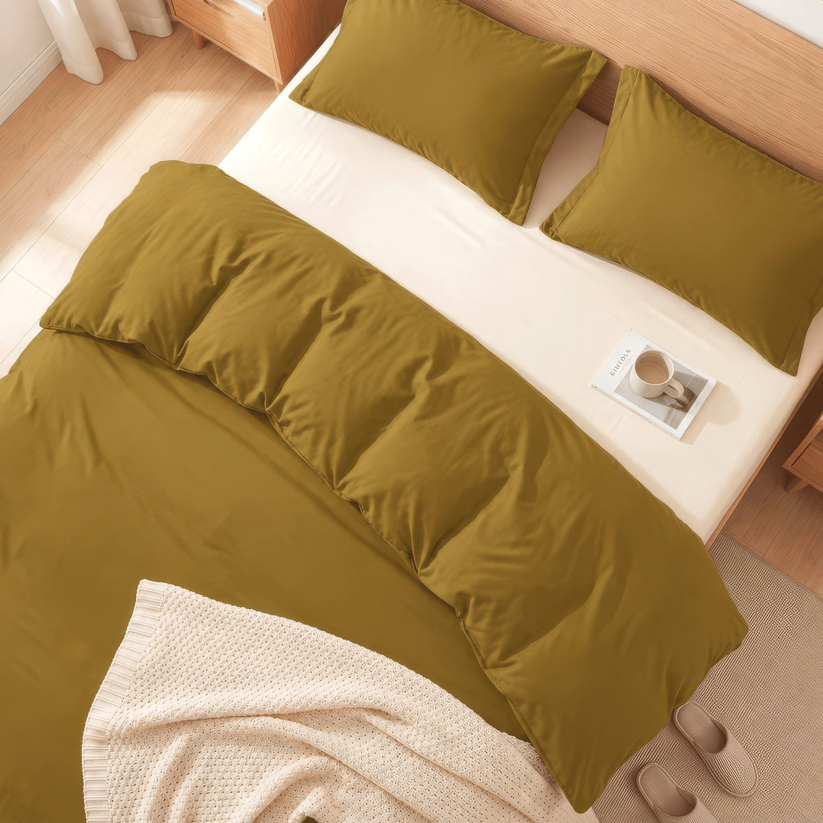 Essential 3-Piece Solid Duvet Cover Set