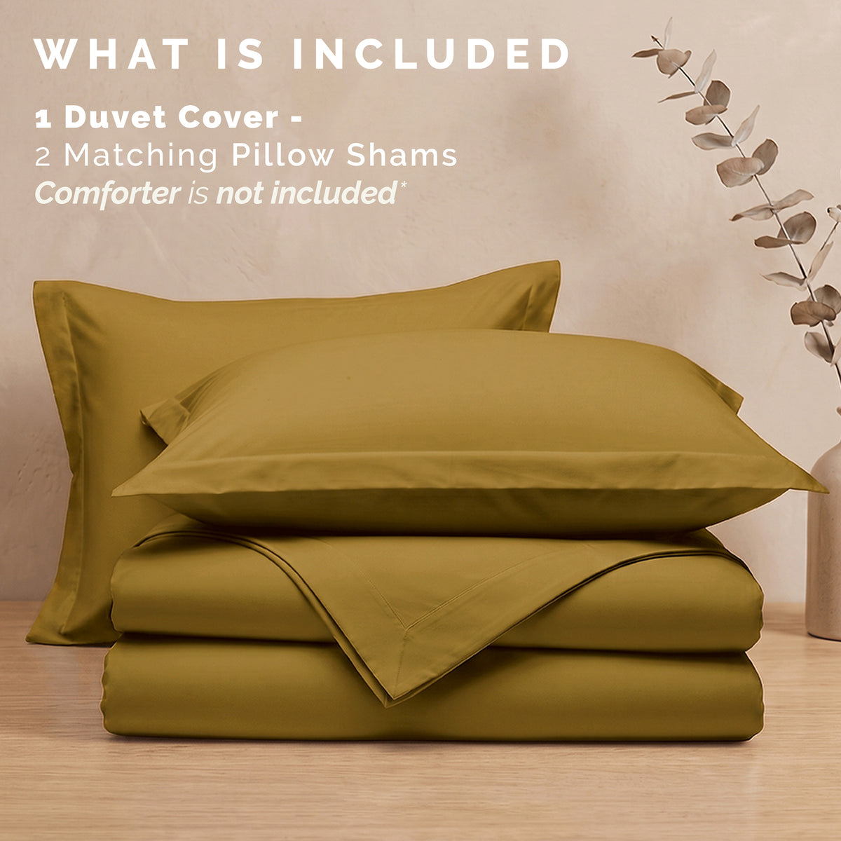 Essential 3-Piece Solid Duvet Cover Set