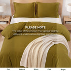 Essential 3-Piece Solid Duvet Cover Set