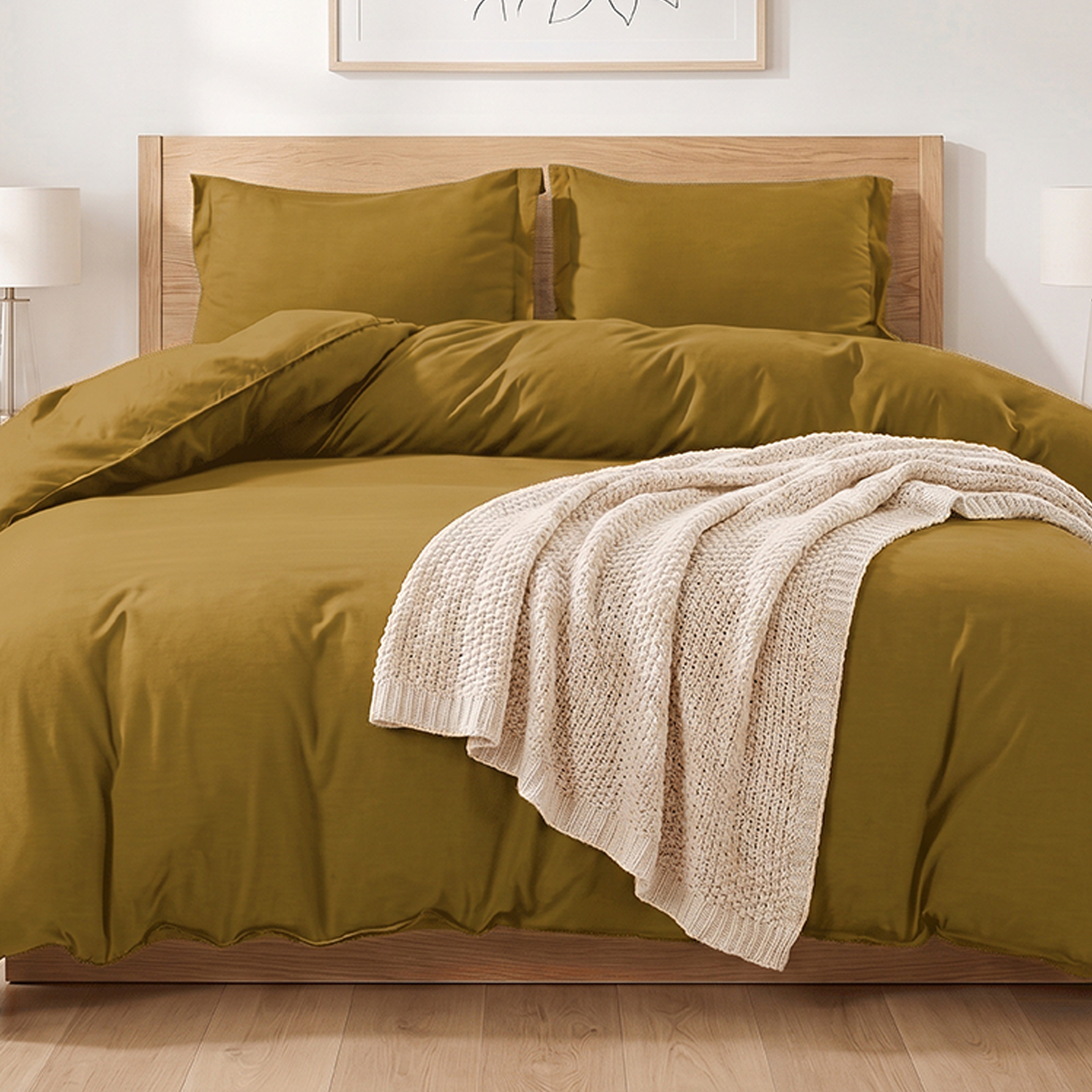 Essential 3-Piece Solid Duvet Cover Set
