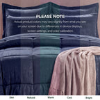 8-Piece Bamboo Floral Pattern Comforter Set- Includes 4-Piece Sheet Set with Double Sided Storage Pockets