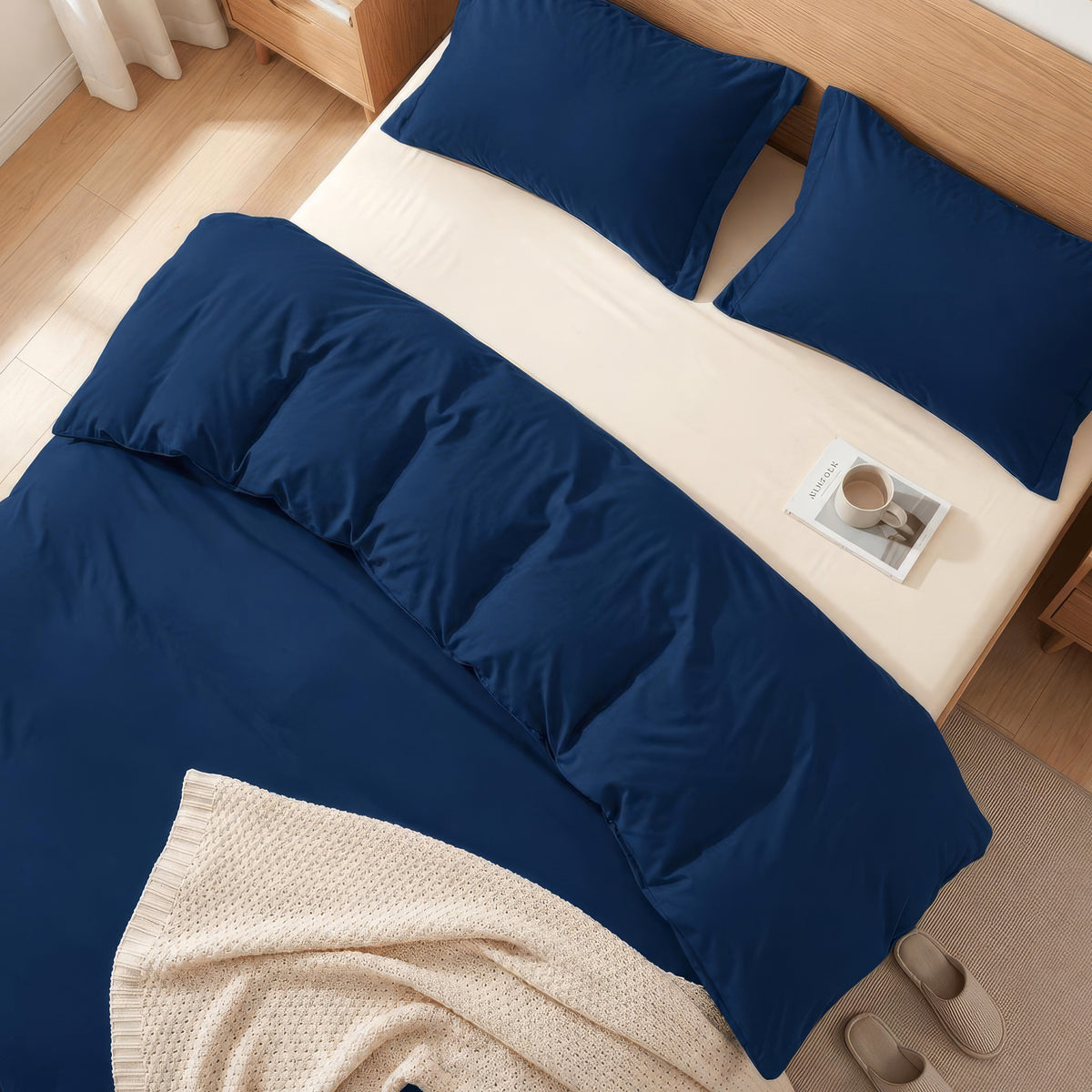Essential 3-Piece Solid Duvet Cover Set