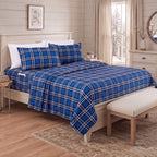 6-Piece Plaid Pattern Bed Sheet Set - Soft as a Hotel Premium Quality