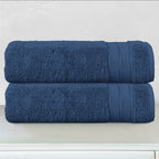 2-Pack Turkish Cotton Three Line Popcorn Bath Towel Set, 27 x 54 inch