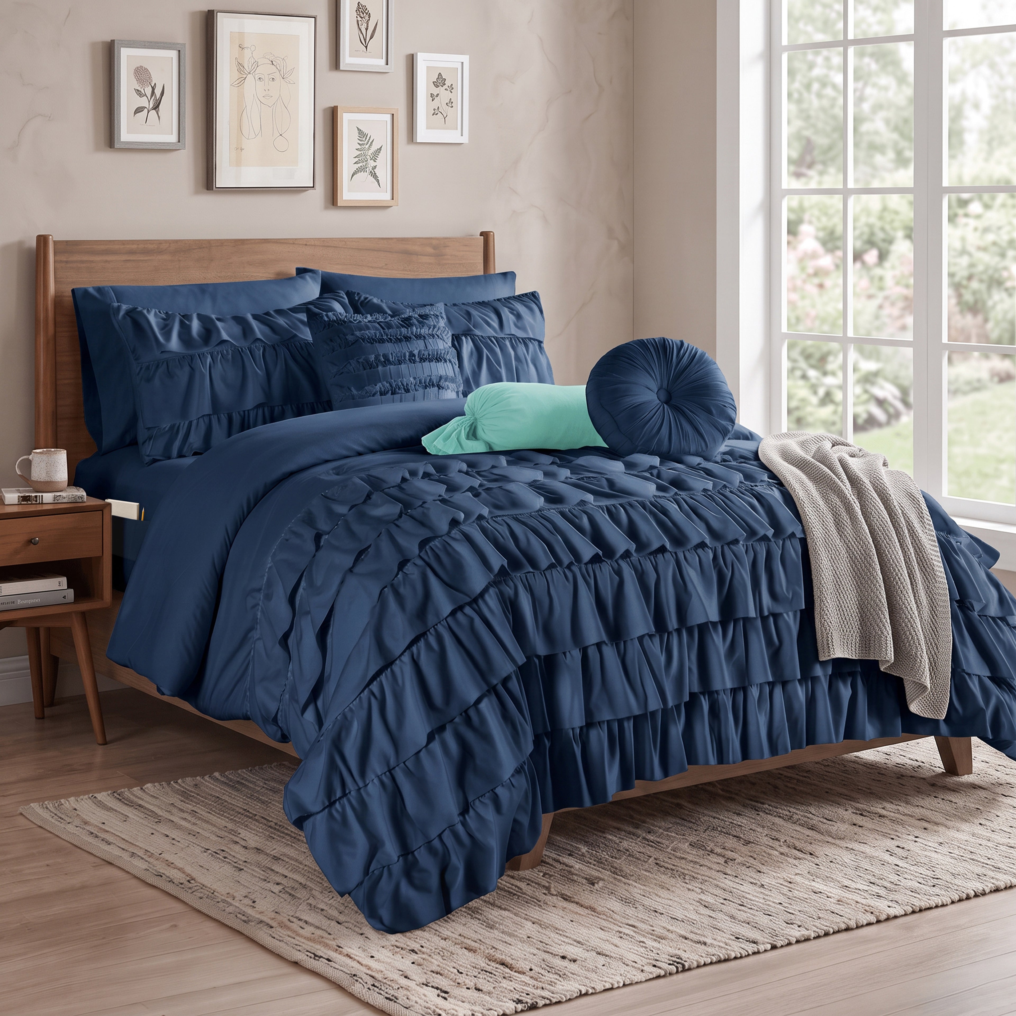 10-Piece Cinderella Comforter Set, Includes 4-Piece Sheet Set with Double Sided Storage Pockets