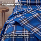 6-Piece Plaid Pattern Bed Sheet Set - Soft as a Hotel Premium Quality