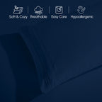 Essential 6-Piece 3-Line Embroidery Sheet Set, Soft as a Hotel Premium Quality,  Moody Shades