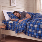 6-Piece Plaid Pattern Bed Sheet Set - Soft as a Hotel Premium Quality