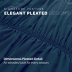 10-Piece Pleated Comforter Set - Includes 4-Piece Sheet Set with Double Sided Storage Pockets