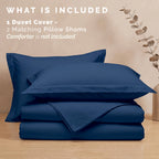 Essential 3-Piece Solid Duvet Cover Set