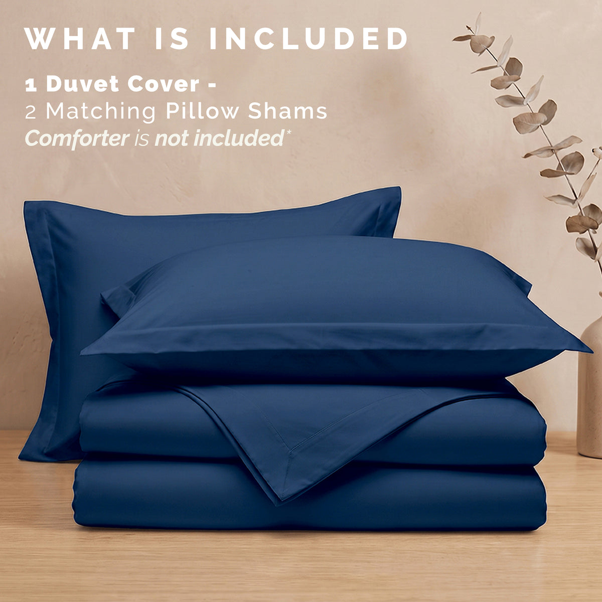 Essential 3-Piece Solid Duvet Cover Set