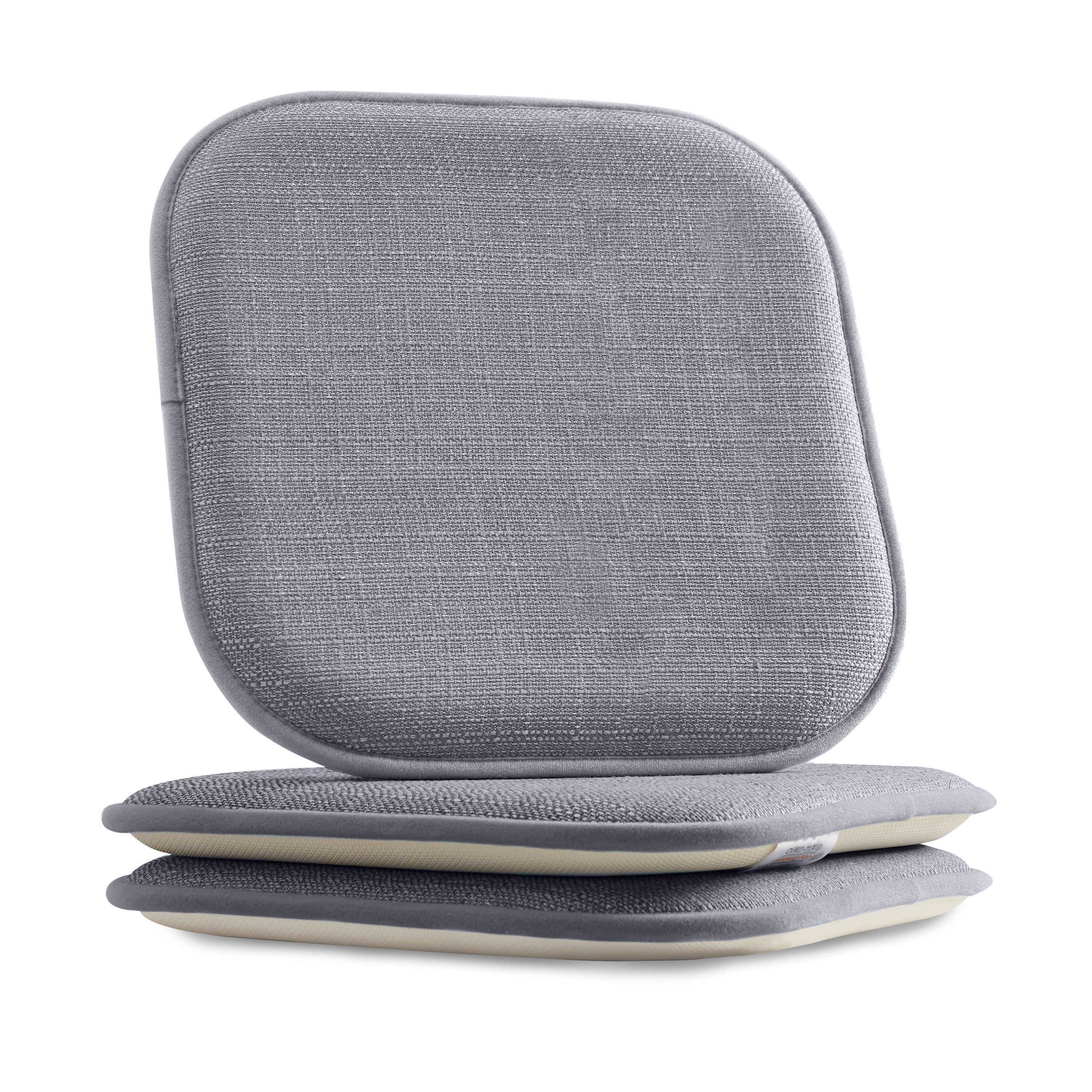 2-Pack Textured Chair Cushion Covers - Skid-Proof Rubber Backing