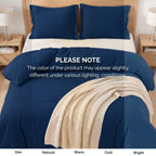 Essential 3-Piece Solid Duvet Cover Set