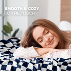 50" x 70"  Ultra Soft Checkered Knitted Throw Blanket