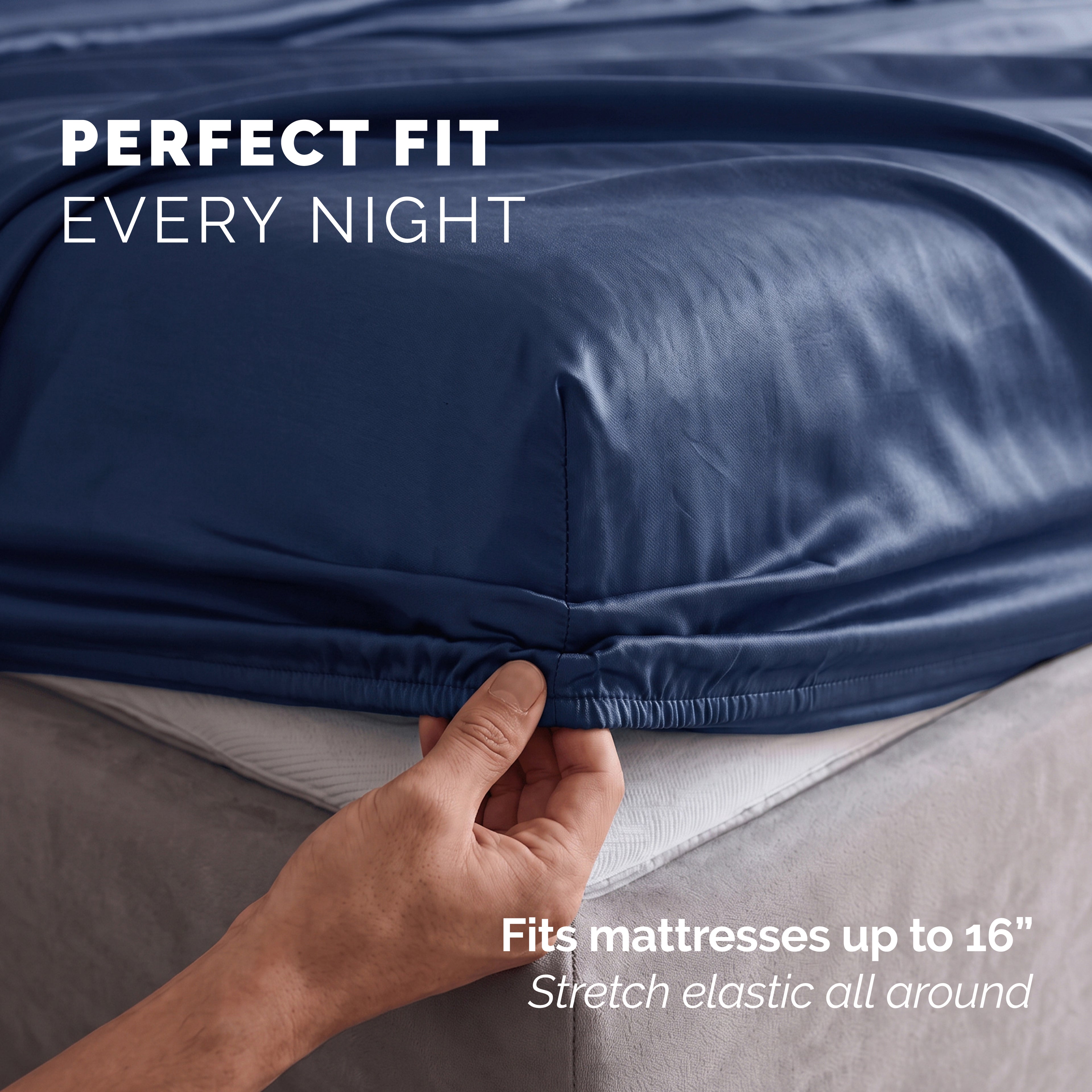Fine 4-Piece Silky Satin Sheet Set, Moody Shades
