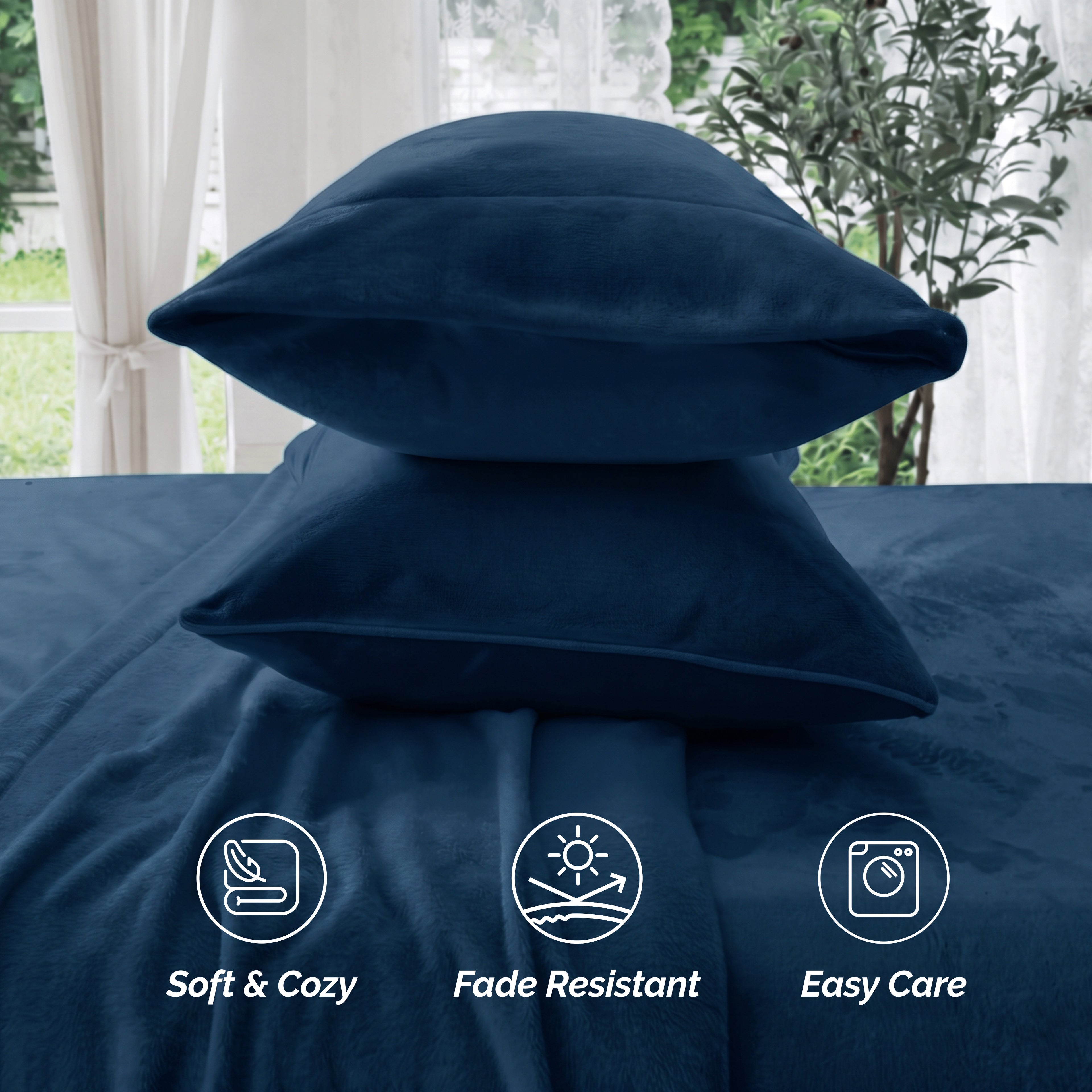 4-Piece Velvet Plush Flannel Sheet Set