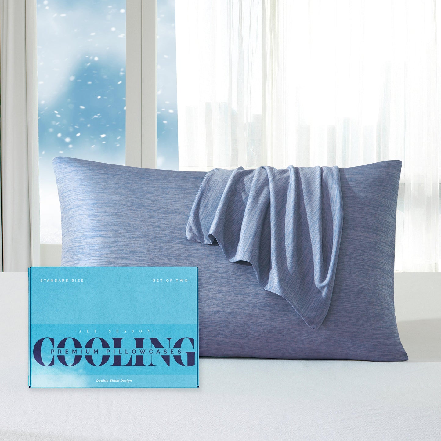 Elegant Comfort Set of 2 Cooling Pillowcases