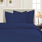 3-Piece Stripe Duvet Cover Set - Dobby Stripe Printed Pattern