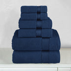6-Piece Turkish Cotton Towel Set, 2 Washcloths, 2 Hand Towels and 2 Bath Towels