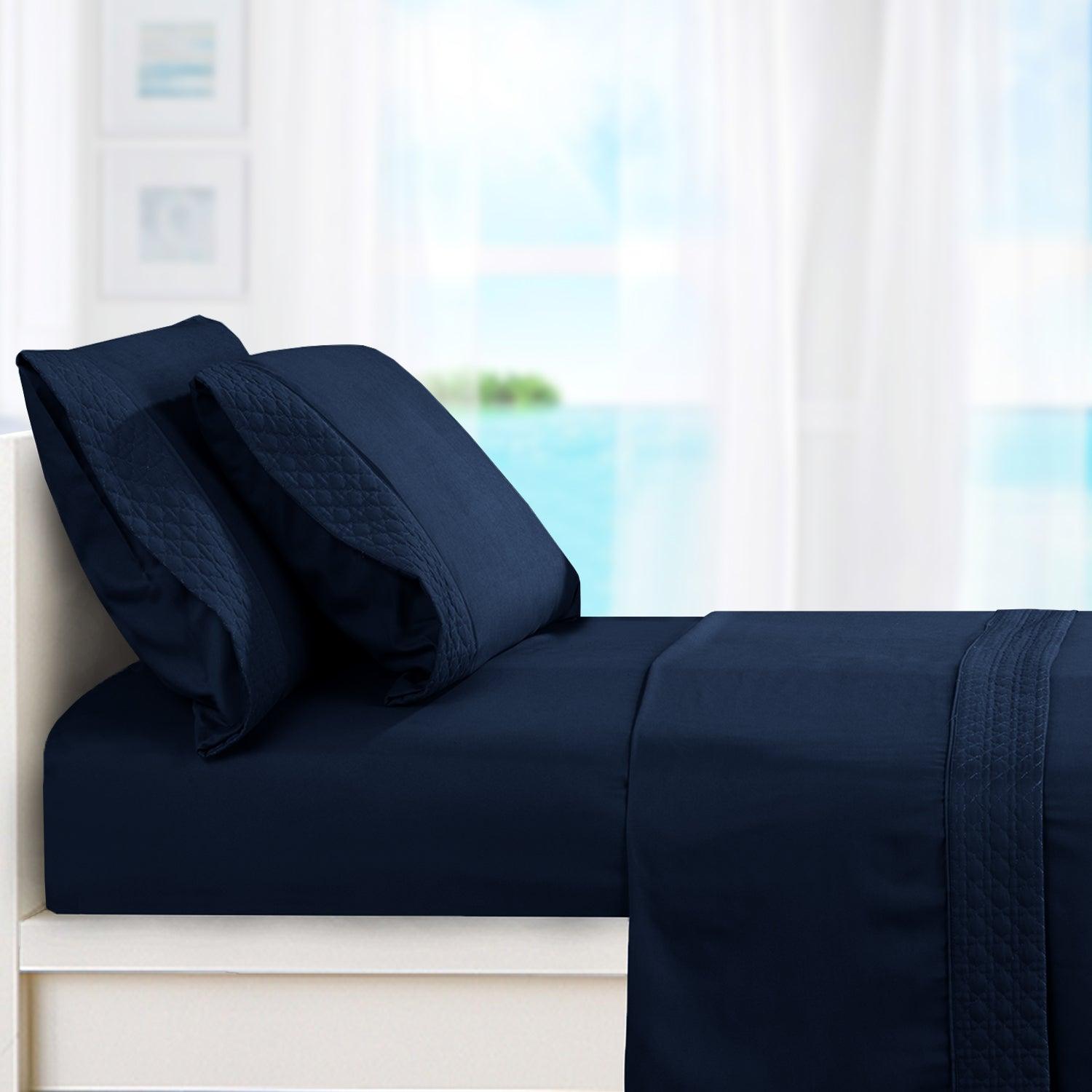 Quilted 4-Piece Sheet Set, Premium Hotel Quality