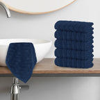 6-Pack Premium Turkish Cotton Braided Washcloths Set, 13 x 13 inch