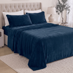 4-Piece Velvet Plush Flannel Sheet Set