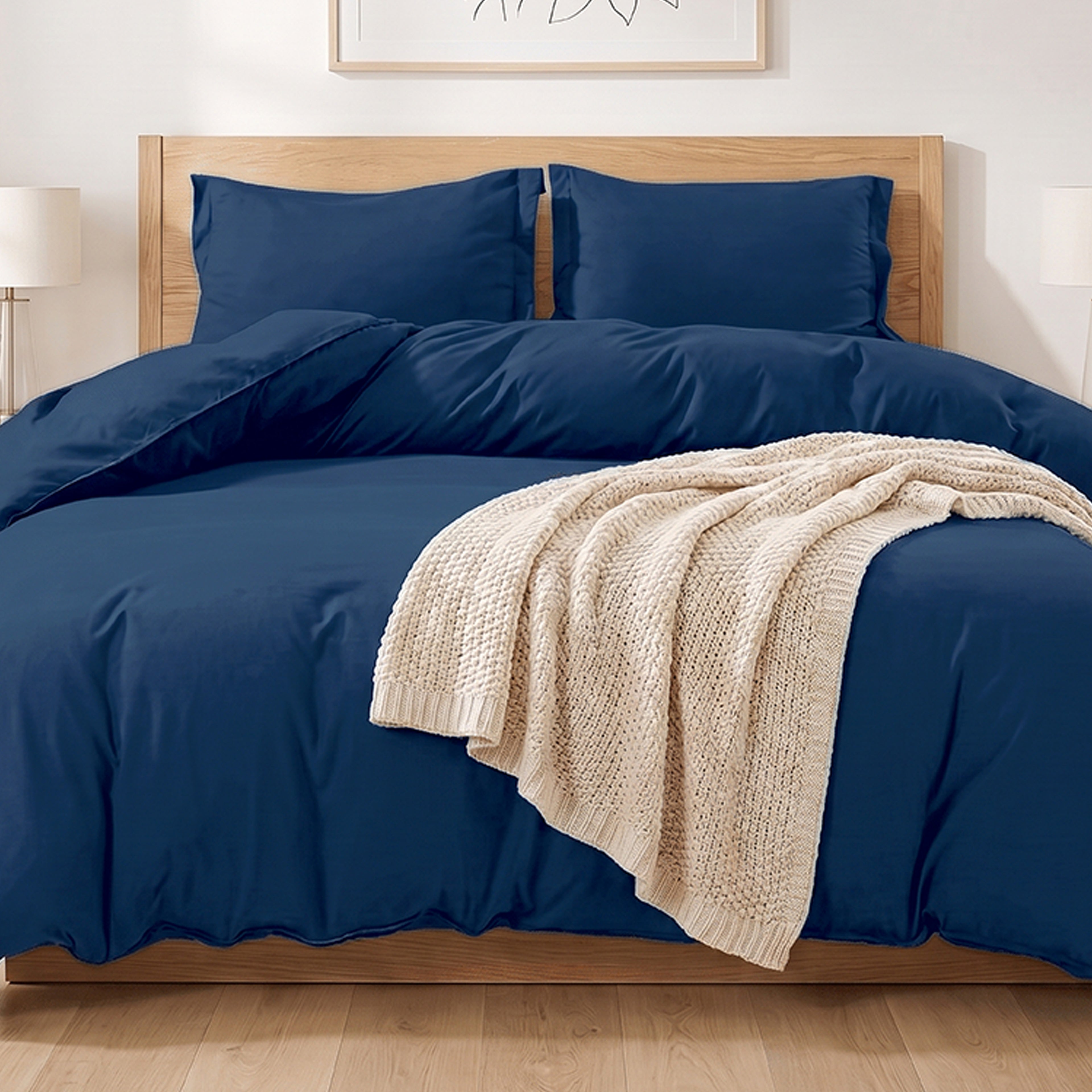 Essential 3-Piece Solid Duvet Cover Set