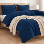 Essential 3-Piece Solid Duvet Cover Set