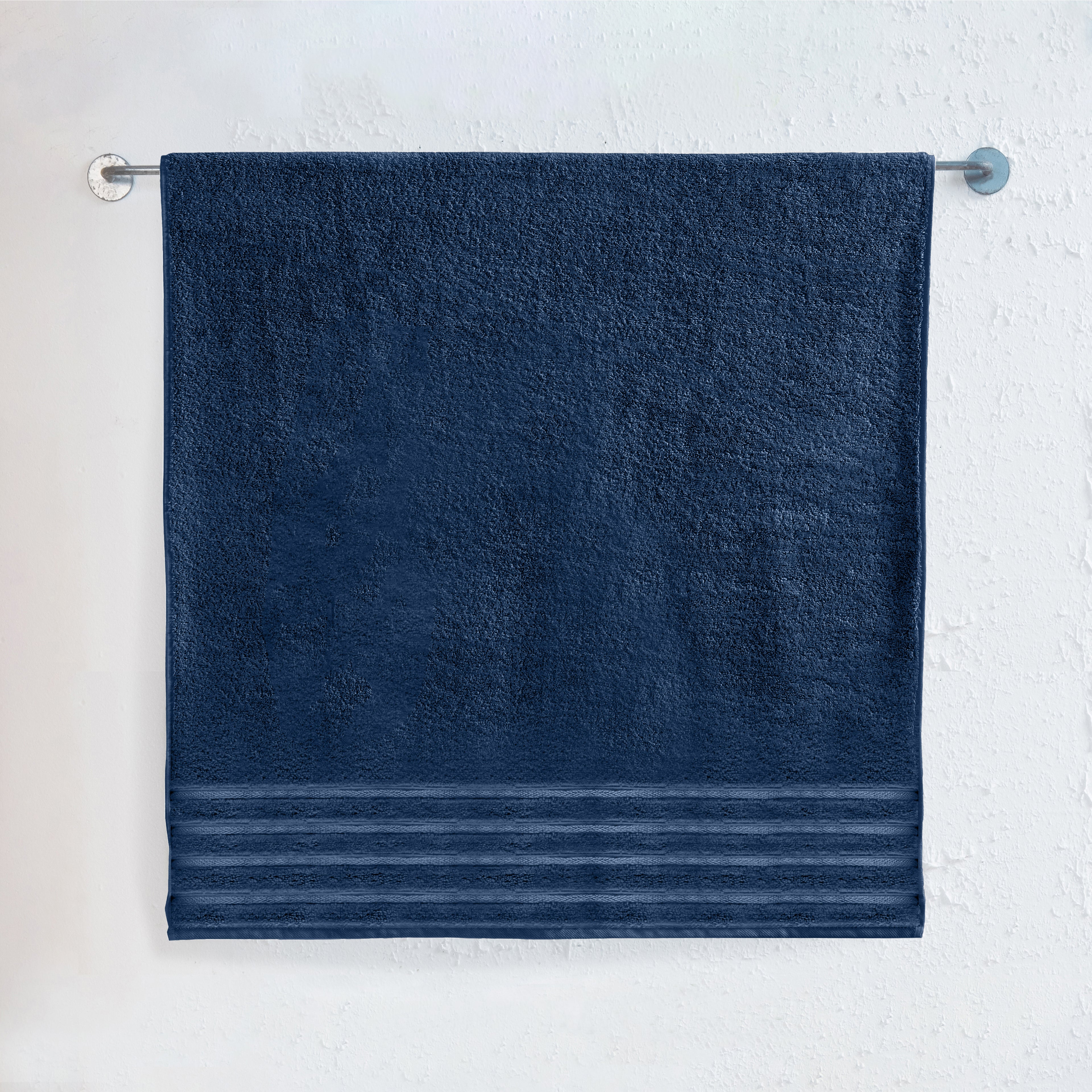 1-Piece Premium Turkish Cotton 4 Lines Stripe Jumbo Towel, 35x 70 inch