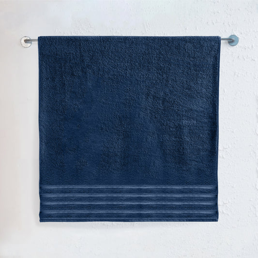 Elegant Comfort 1-Piece Premium Turkish Cotton 4 Lines Stripe Jumbo Towel, 35x 70 inch