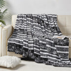 Printed Bed or Oversized Couch Blanket - Lightweight for All Season Warmth