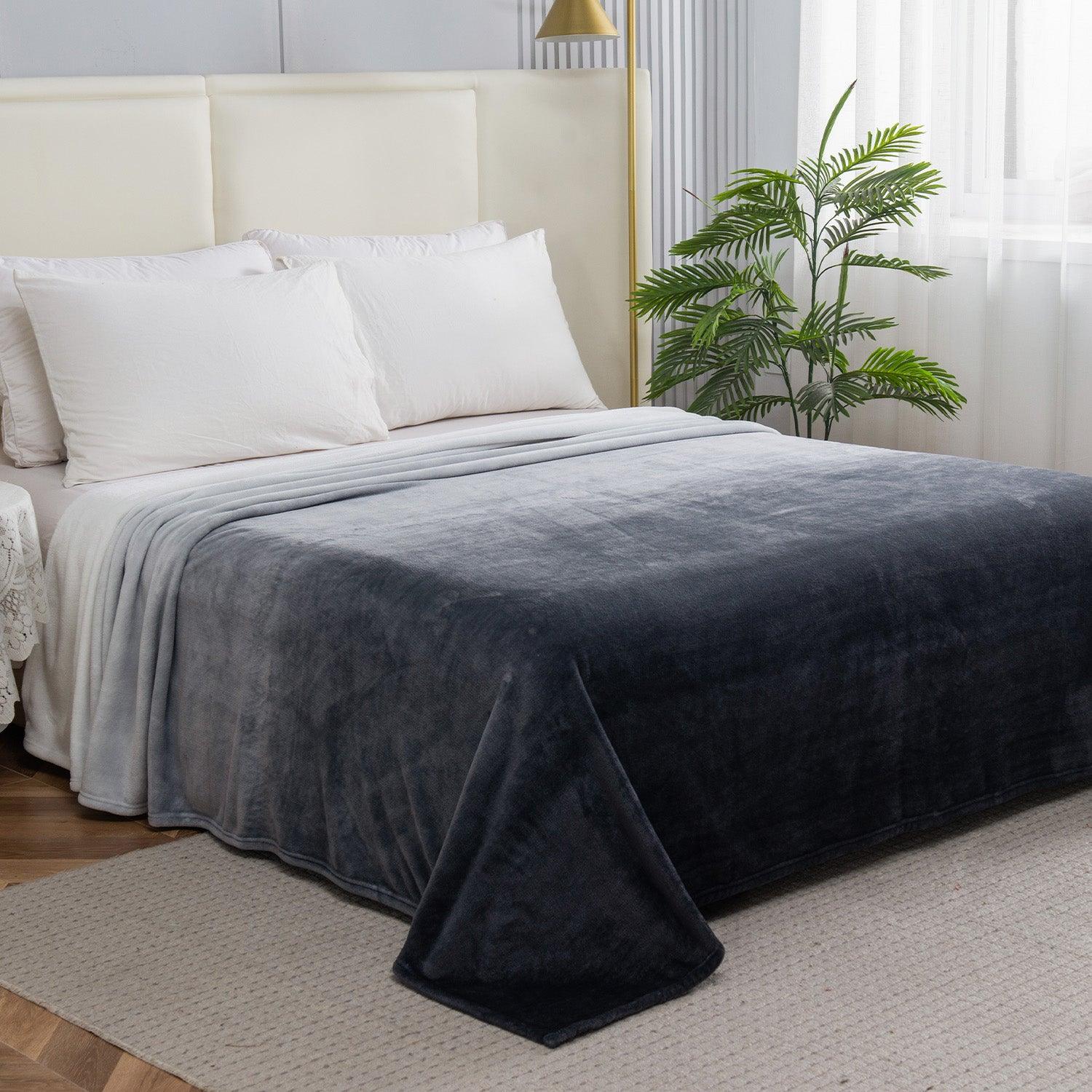 Ombre Printed Velour Fleece Blanket - Velvety Feel
