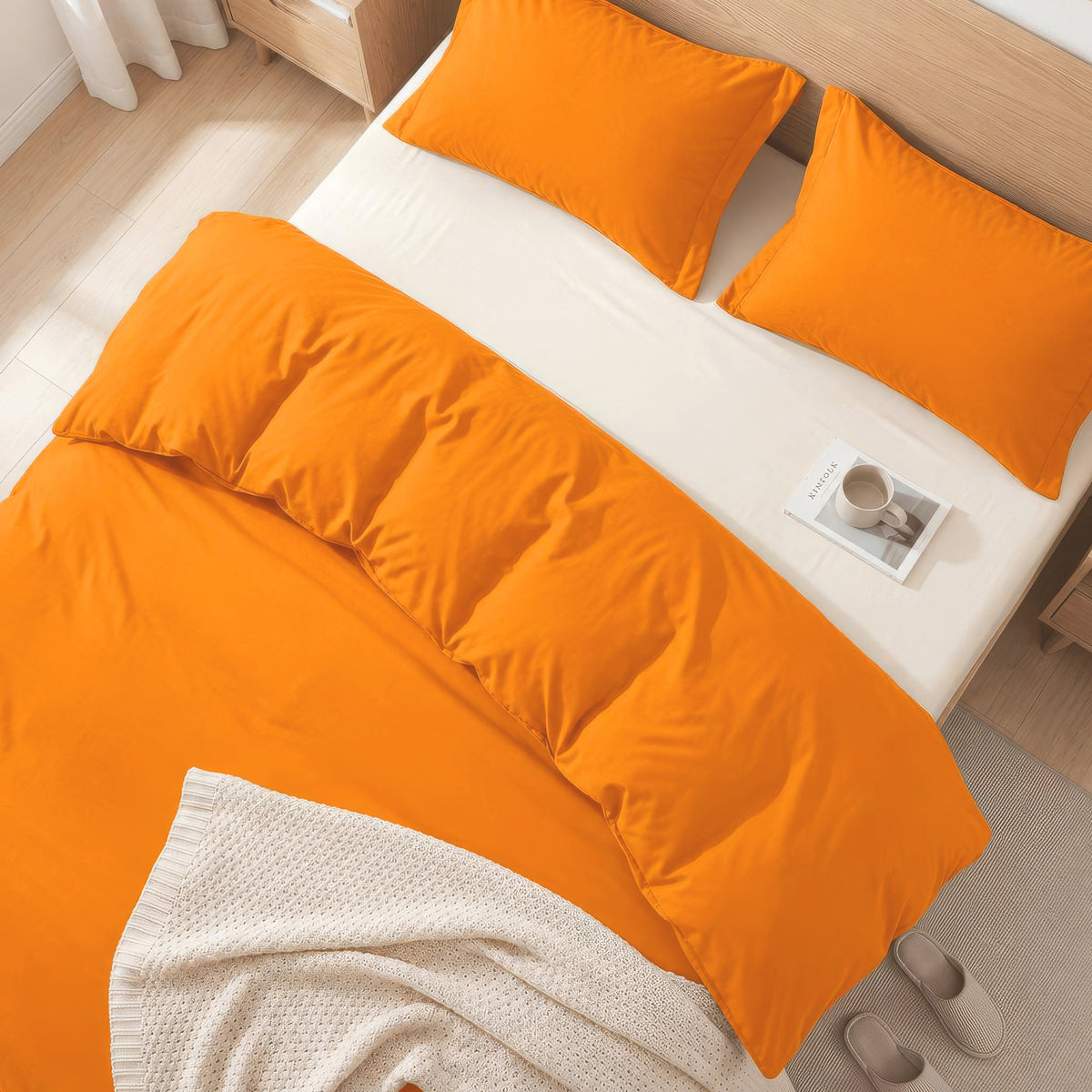 Essential 3-Piece Solid Duvet Cover Set