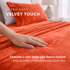 4-Piece Velvet Plush Flannel Sheet Set