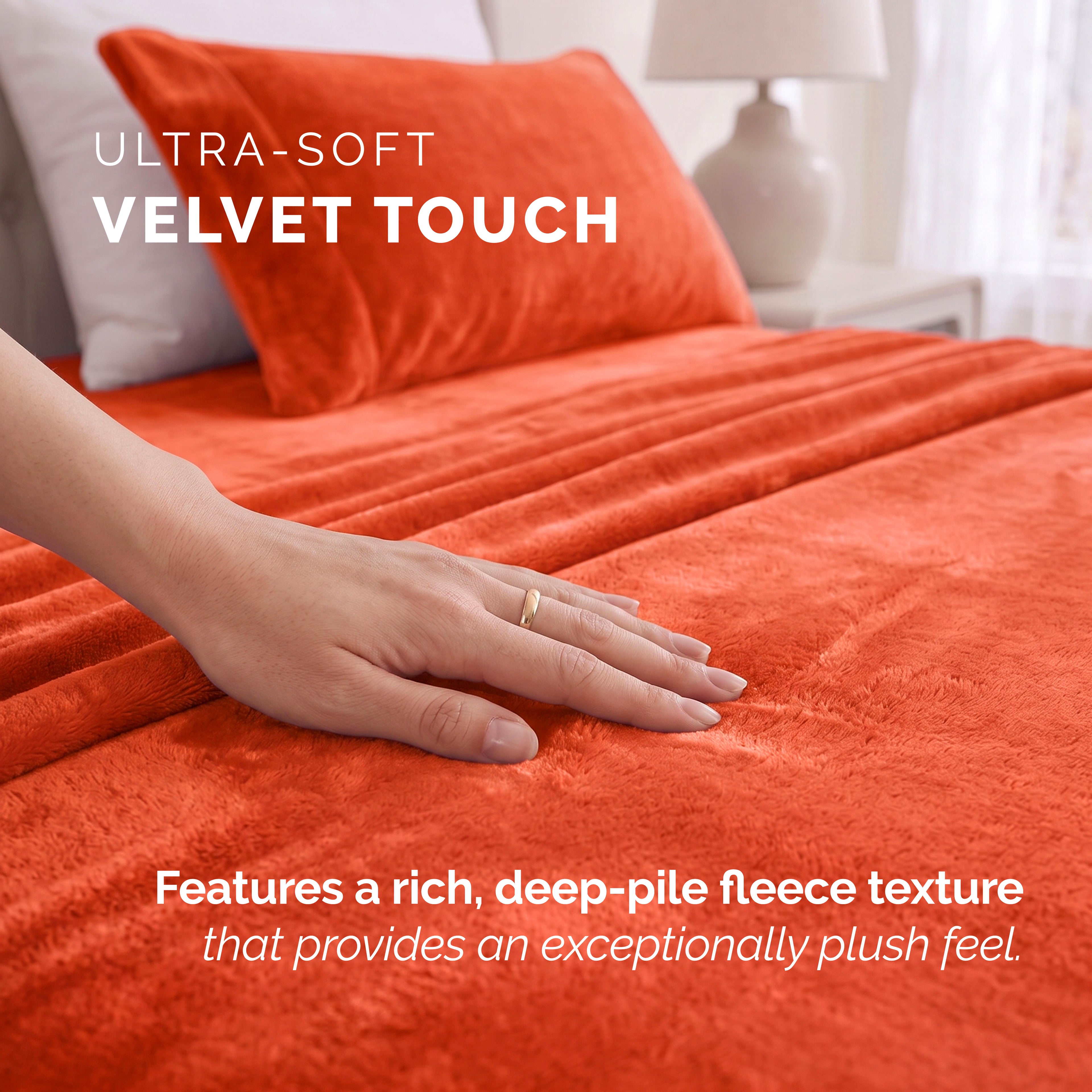 4-Piece Velvet Plush Flannel Sheet Set