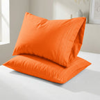 Set of 2 Pillowcases- 3 Line Embroidery
