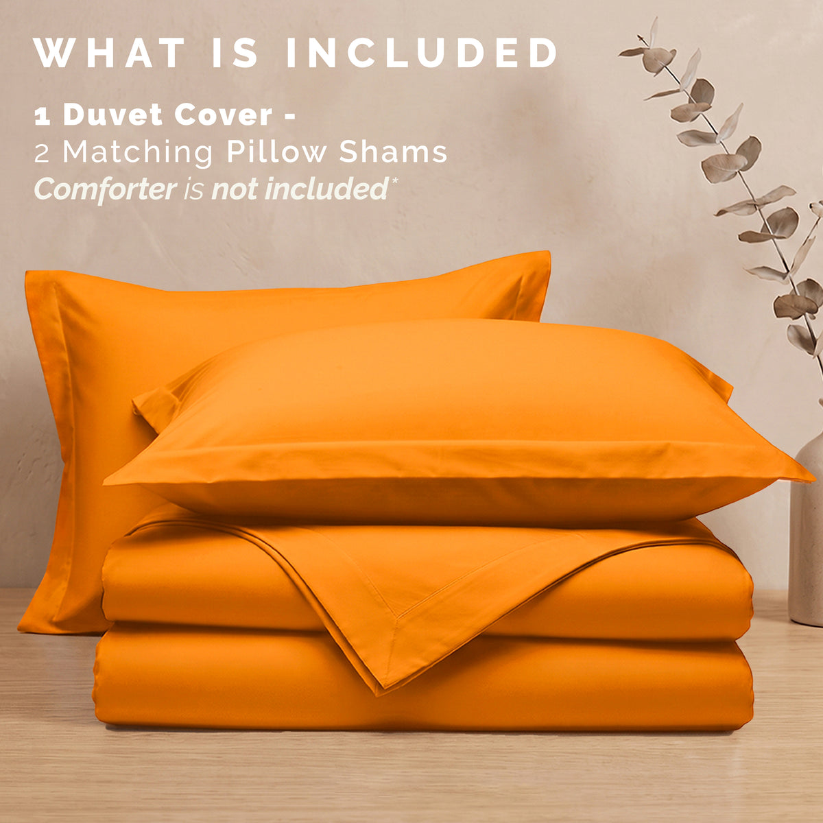 Essential 3-Piece Solid Duvet Cover Set