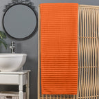 1-Piece Premium Turkish Cotton Corduroy Stripe Oversized Bath Sheet Towel 40 x 80 Inch