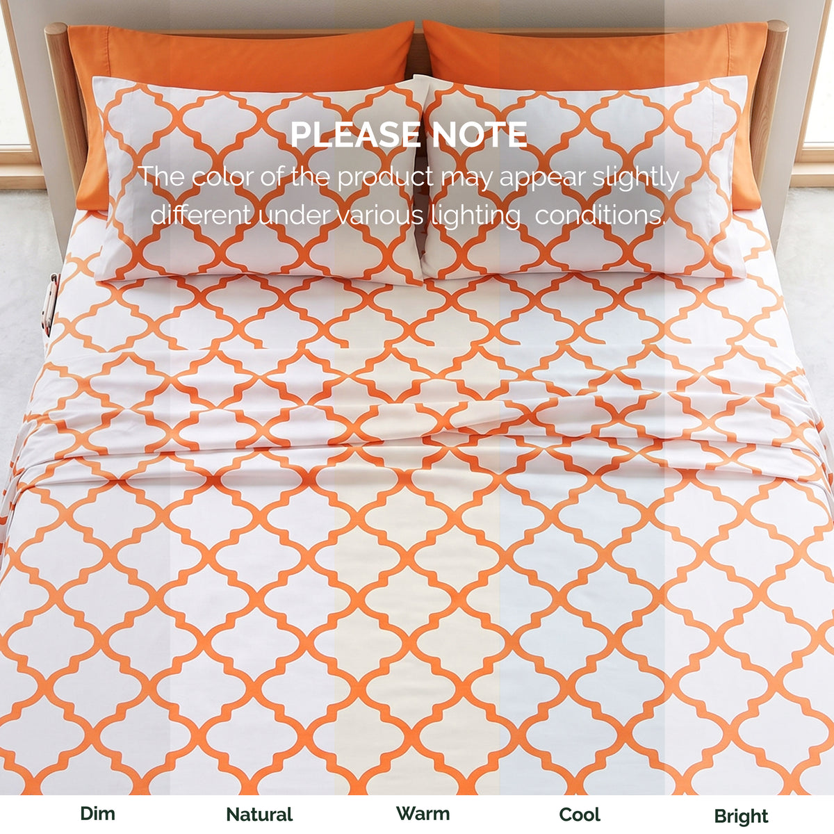 6-Piece Moroccan Trellis Printed Pattern - Soft as a Hotel Premium Quality