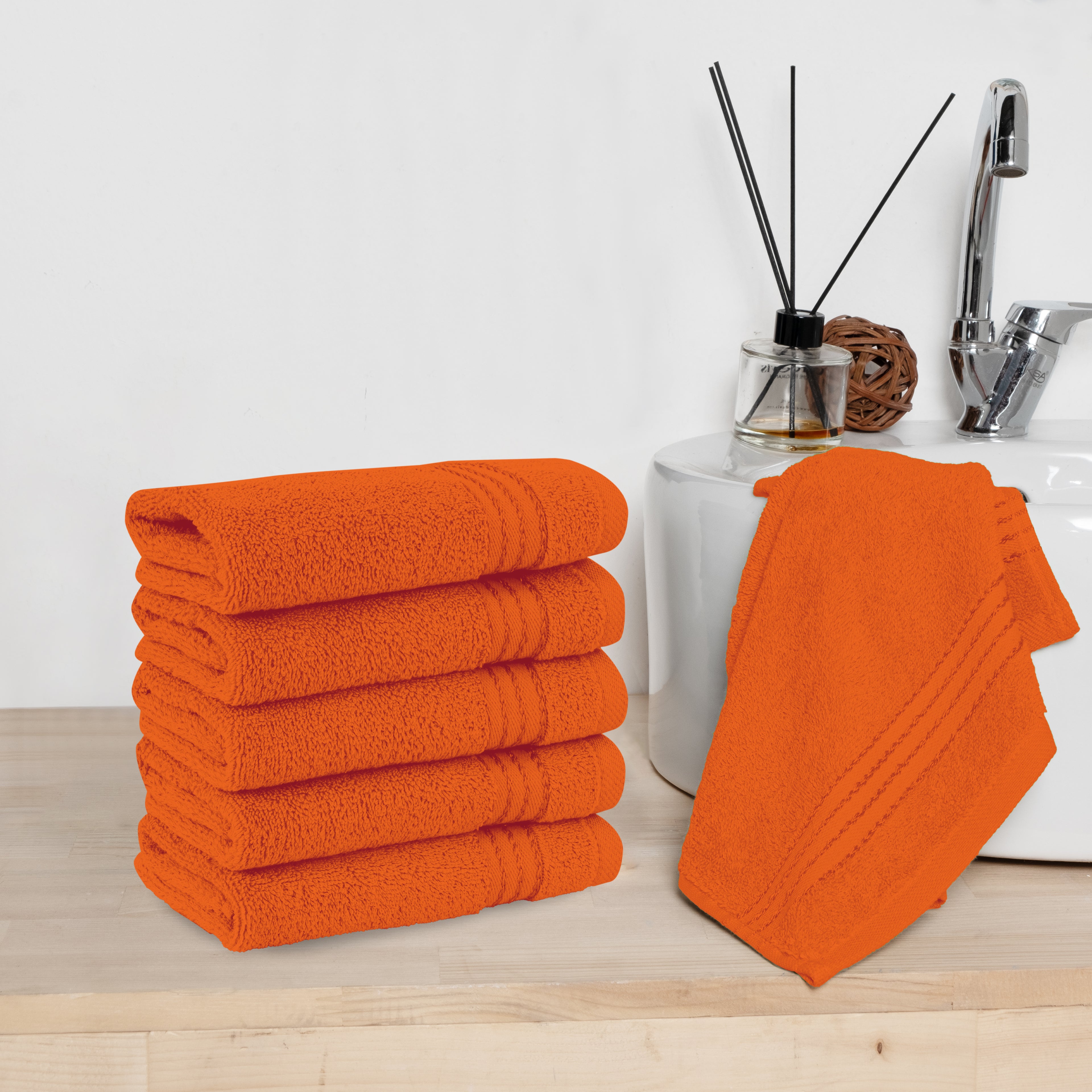 6-Pack Premium Turkish Cotton Washcloths Set, 13 x 13 inch