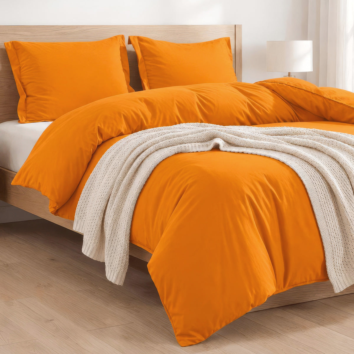 Essential 3-Piece Solid Duvet Cover Set