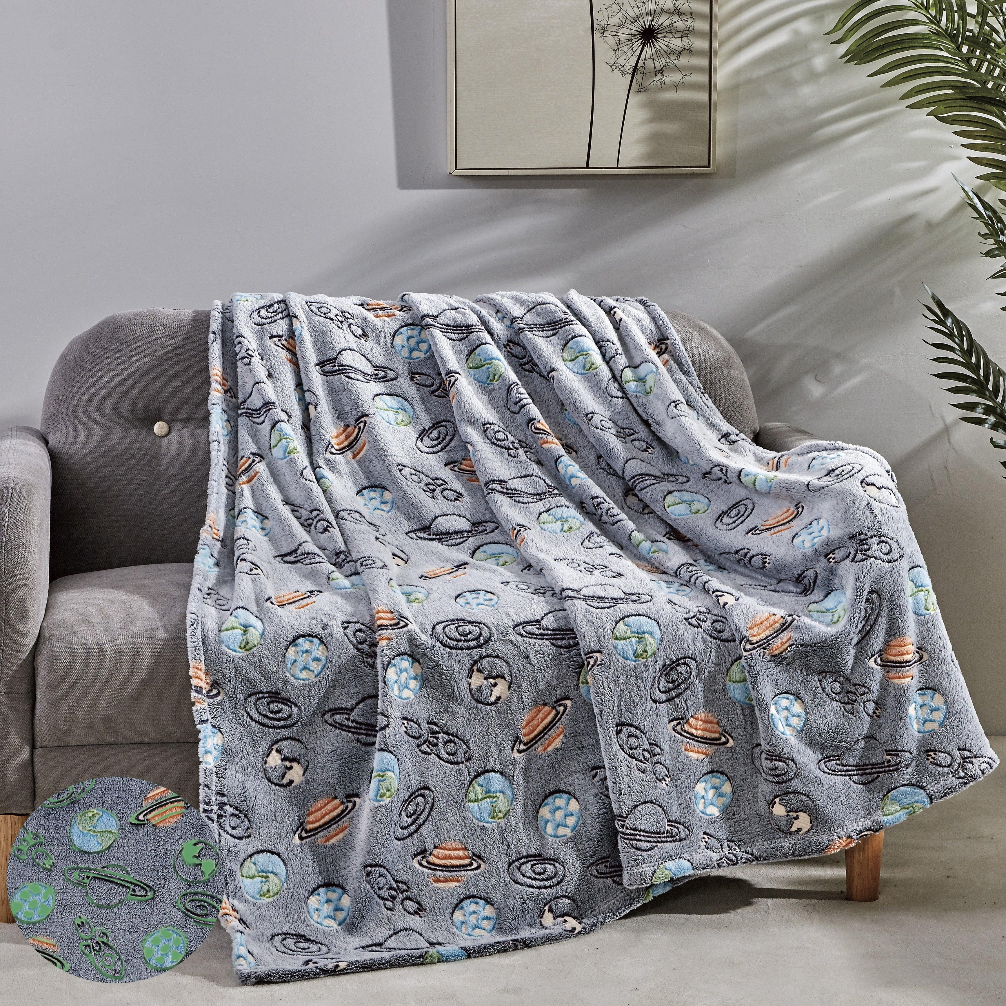 Glow In the Dark 50" x 60" Throw Blanket - Velvety Feel, 50 X 60 inches