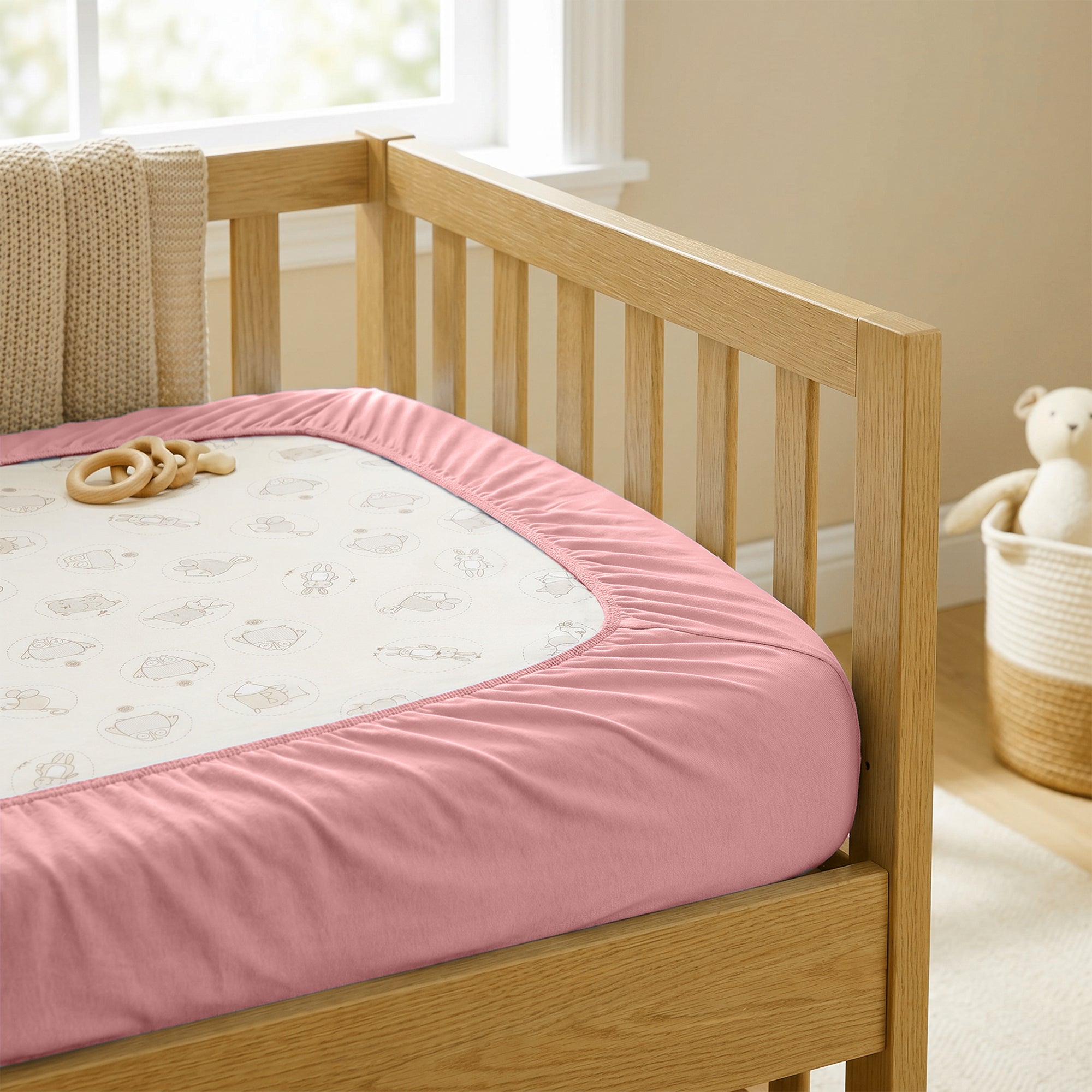 Cotton Crib Fitted Sheet